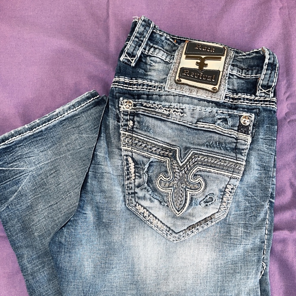 Rock Revival Straight Cut Jean In Color Breen